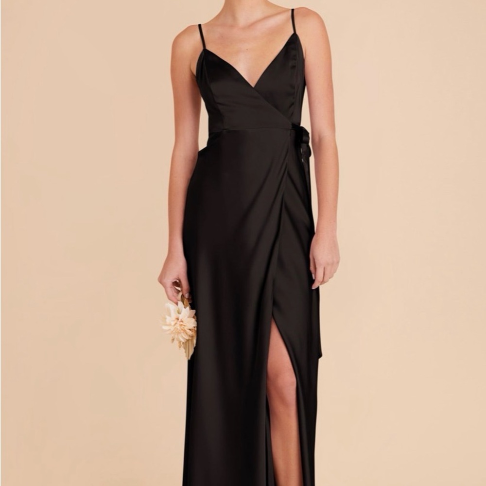 Birdy Grey Black Satin Maxi Dress